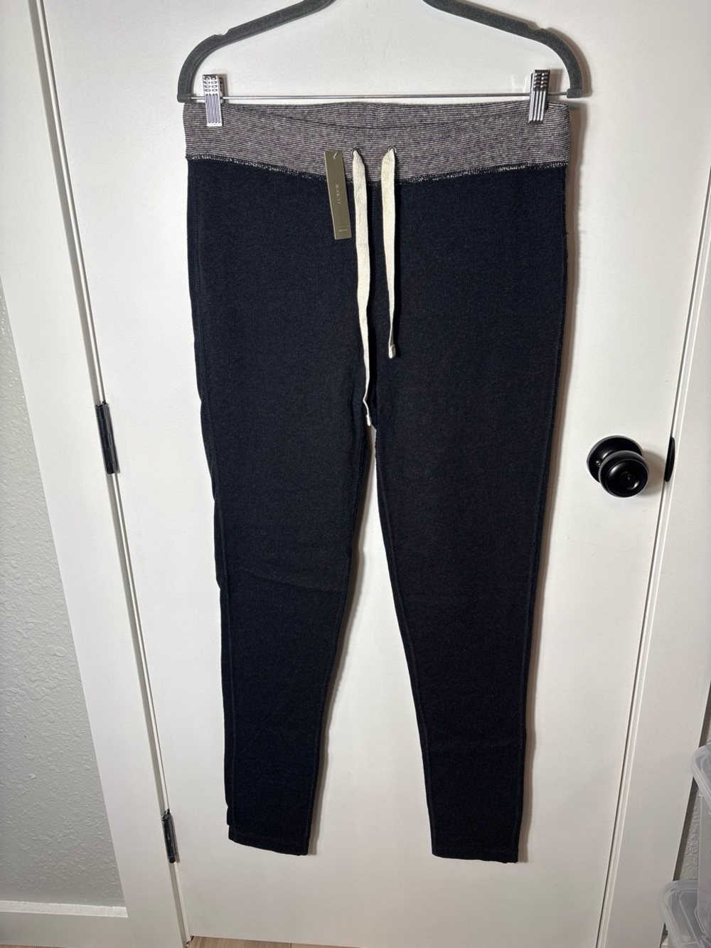 NWT J.Crew Skinny Joggers Drawstring Lounge Pants Athleisure Charcoal Gray